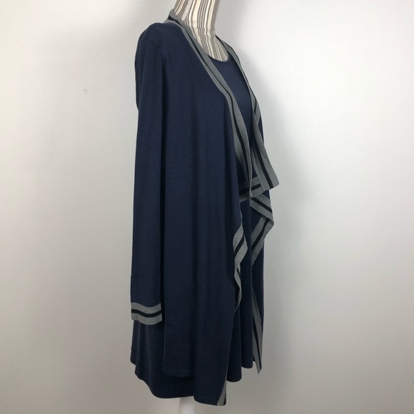 NWT Harper Rose sz 18 blue gray knit dress cardig. - Picture 3 of 10